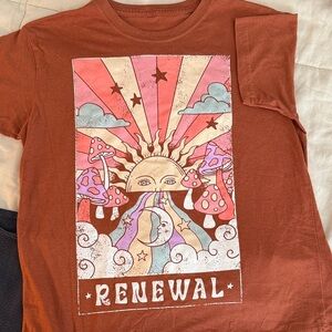 🎉SALE🎉Mighty Fine Kids Graphic Tee - Brown and Pink